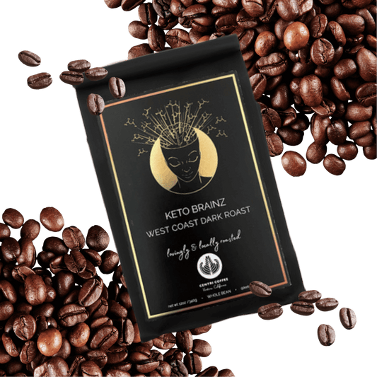 product image of keto brainz west coast dark roast organic whole bean coffee
