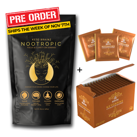 Keto Brainz + KETOSPIKE Cocoa with BHB ketones