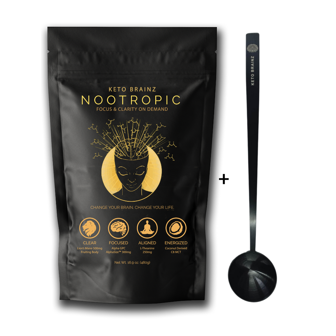 Keto Brainz Nootropic Creamer + Long Handled Spoon