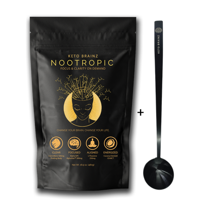 Keto Brainz Nootropic Creamer + Long Handled Spoon