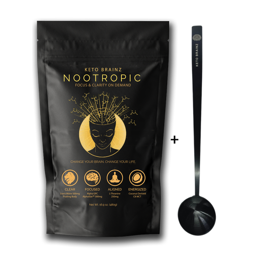 Keto Brainz Nootropic Creamer + Long Handled Spoon