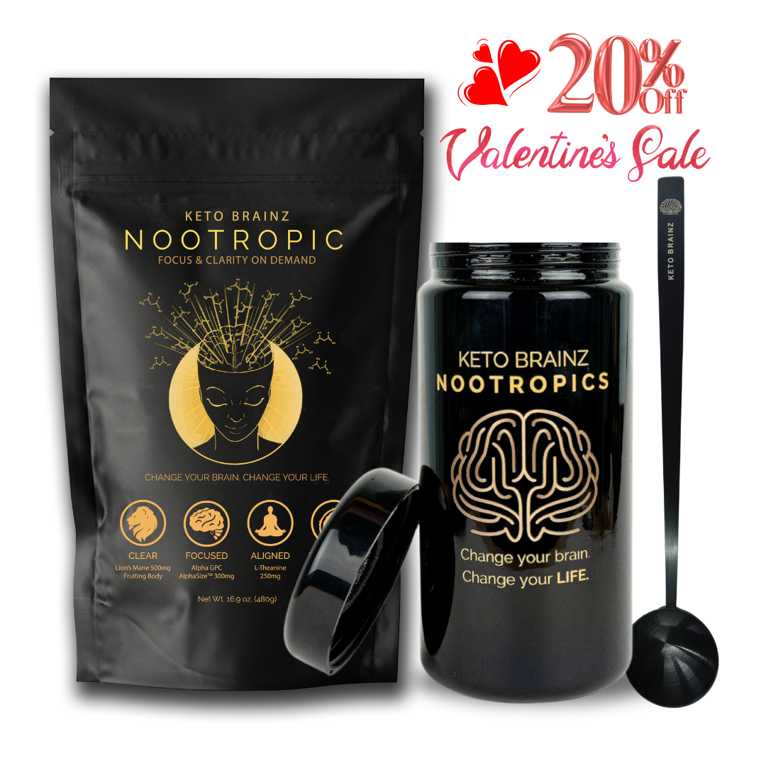 Keto Brainz + Miron Glass Countertop Jar