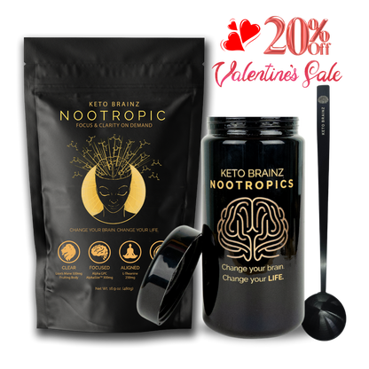 Keto Brainz + Miron Glass Countertop Jar