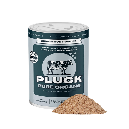 PLUCK Pure 100% Grass Fed Organ Meat Blend Shaker