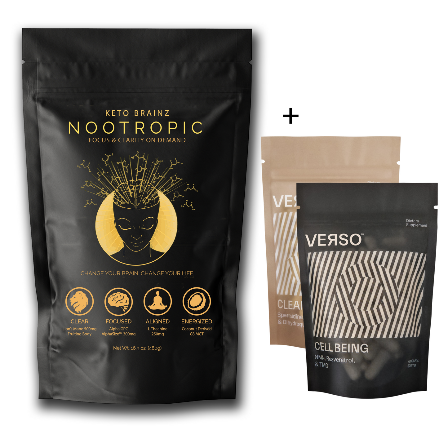 VERSO Clean Being + Cell Being Keto Brainz Nootropic - Save $20!