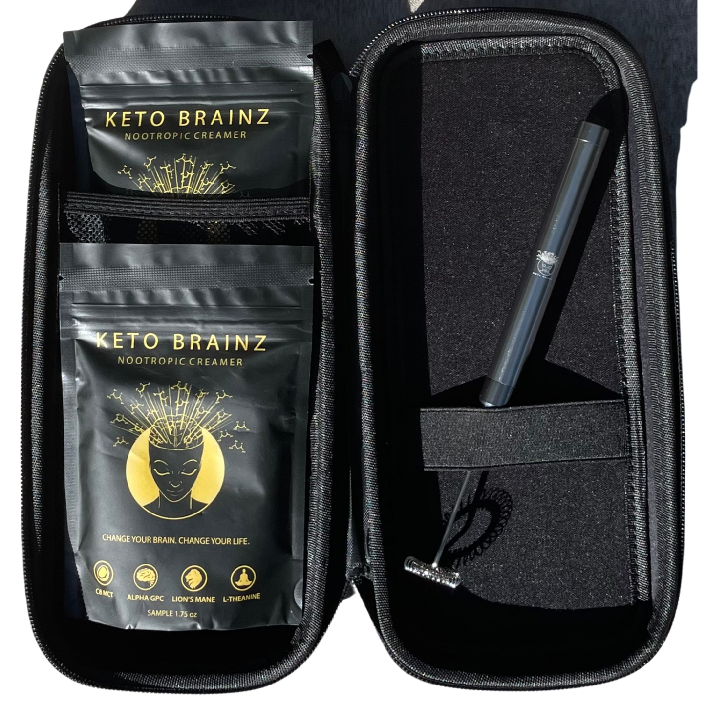 Keto Brainz Travel Kit + Box of Travel Packets