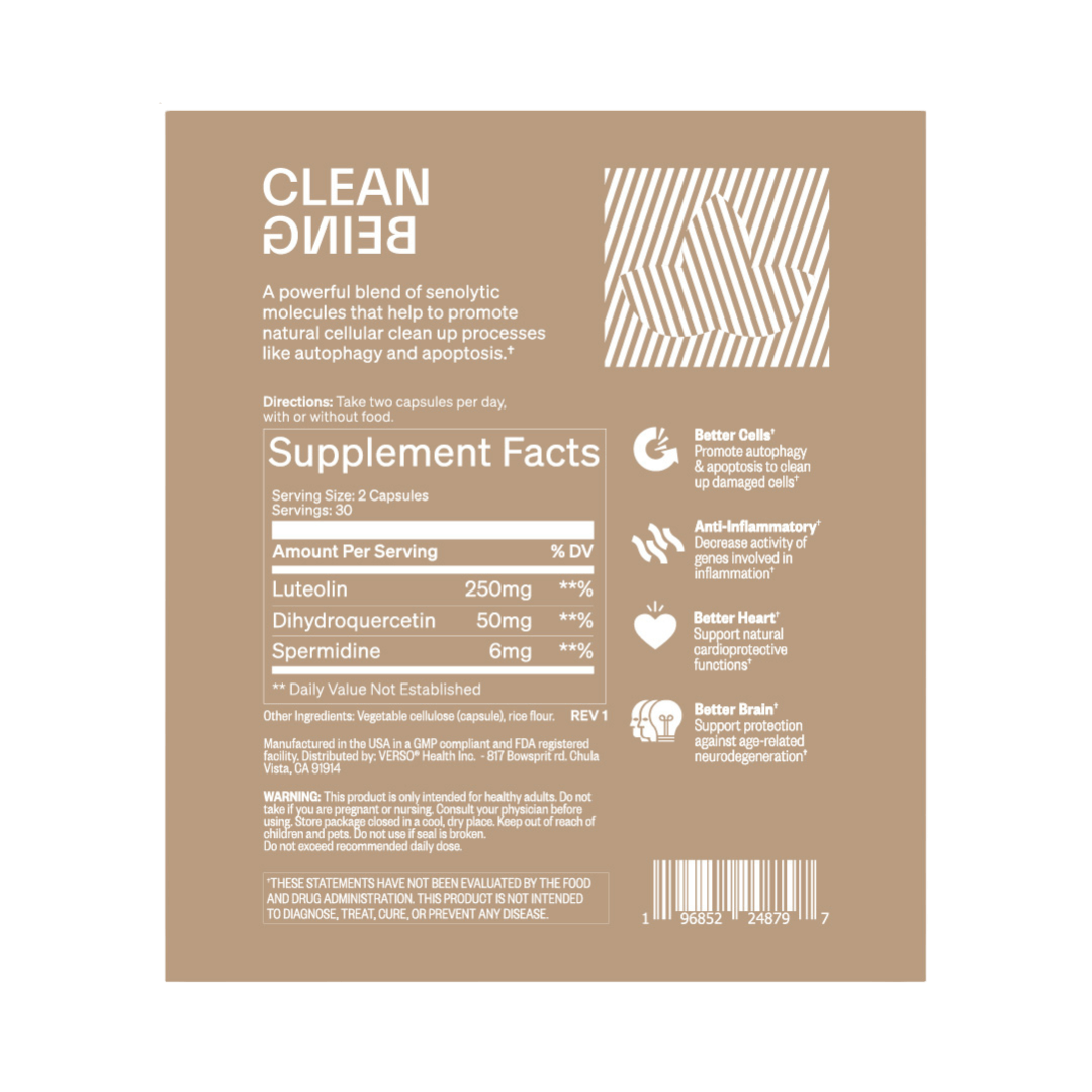 VERSO CELL BEING NAD+ Booster + CLEAN BEING Spermidine