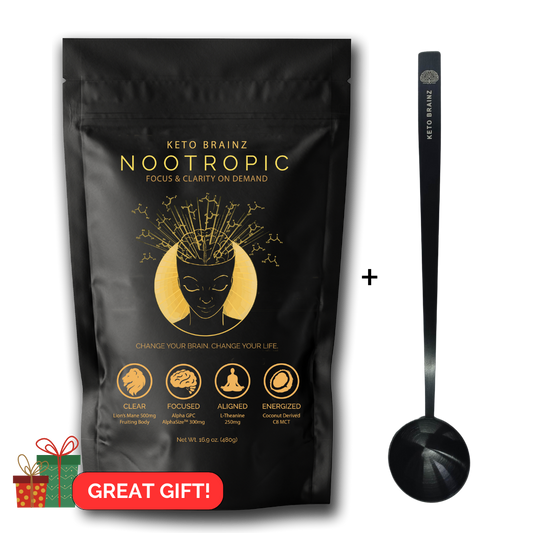 Keto Brainz Nootropic Creamer + Long Handled Spoon