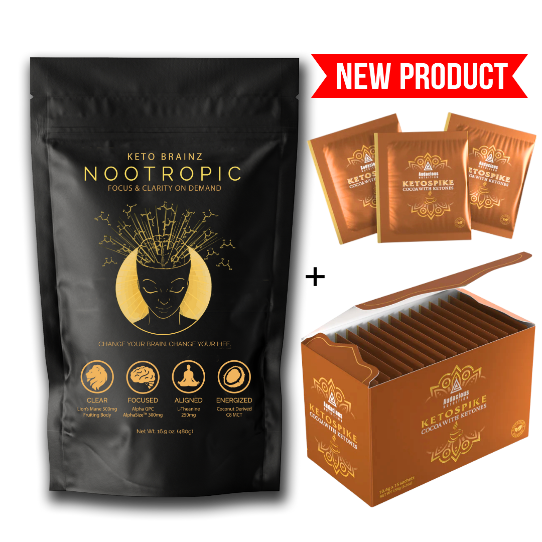 Keto Brainz + KETOSPIKE Cocoa with BHB ketones