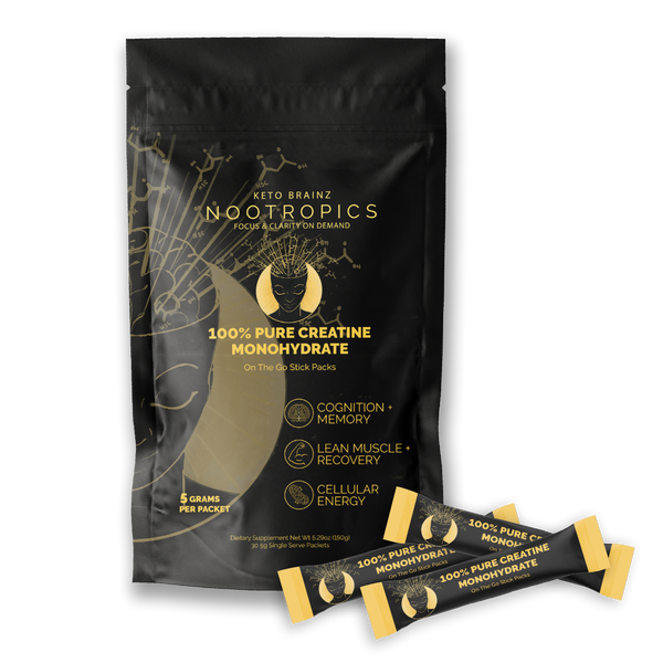 100% Pure Creatine Monohydrate Packets – Keto Brainz Nootropics