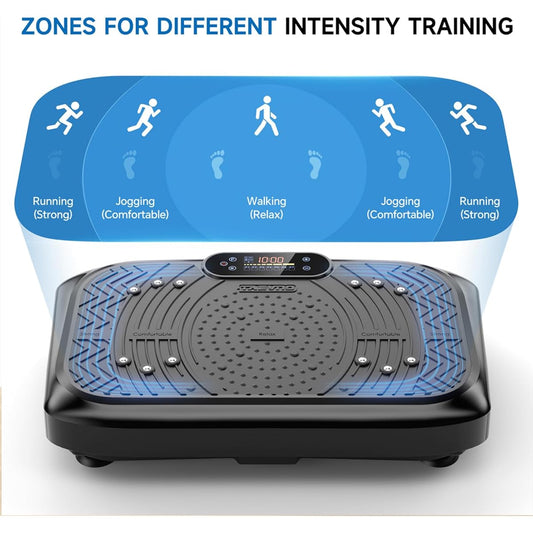 2025 Whole Body Vibration Plate Exercise Machine - Lymphatic Drainage, Weight Loss & Muscle Toning Fitness Platform with Resistance Bands, 450 lbs Capacity
