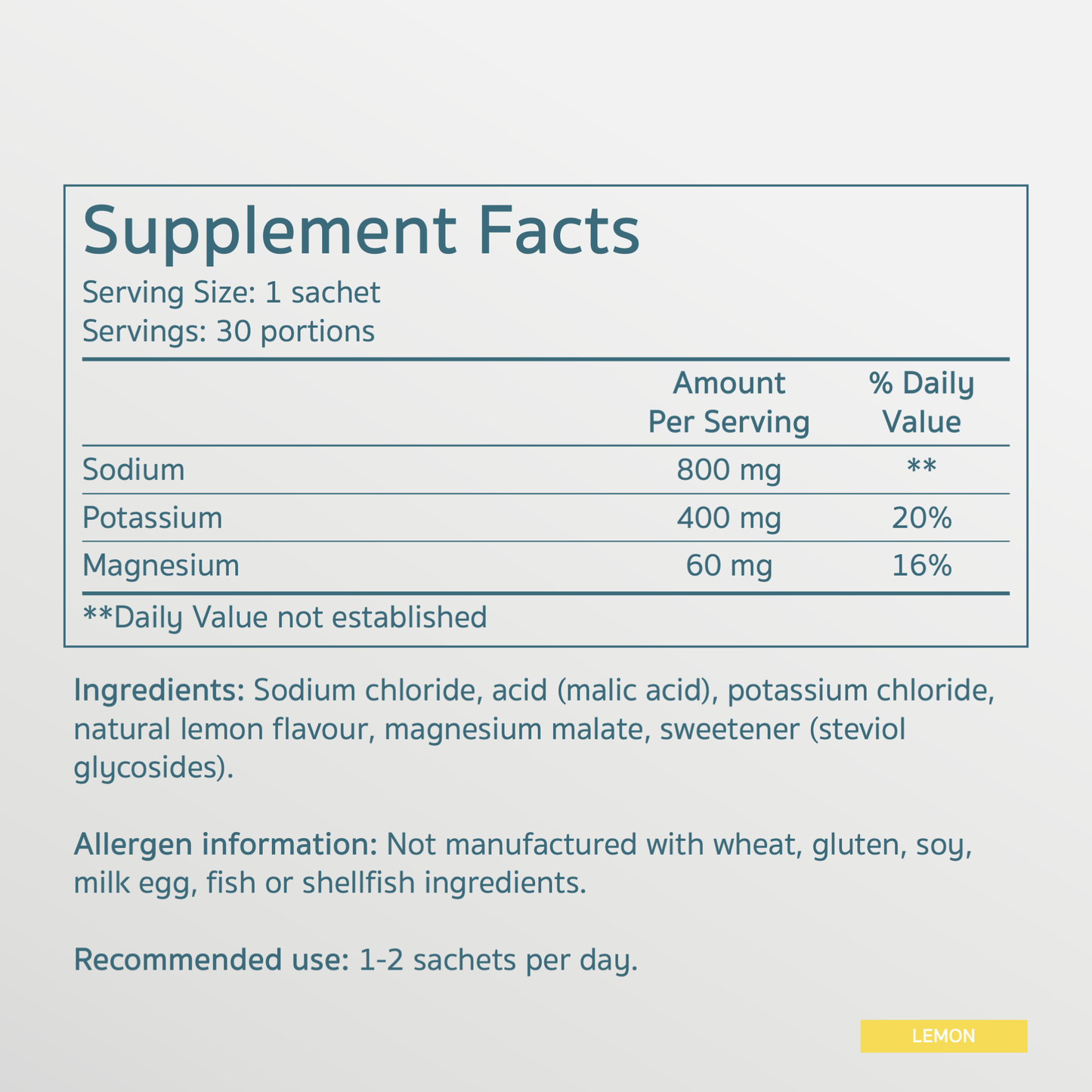 SALTE Norwegian Electrolyte - Lemon Electrolyte 30 pack