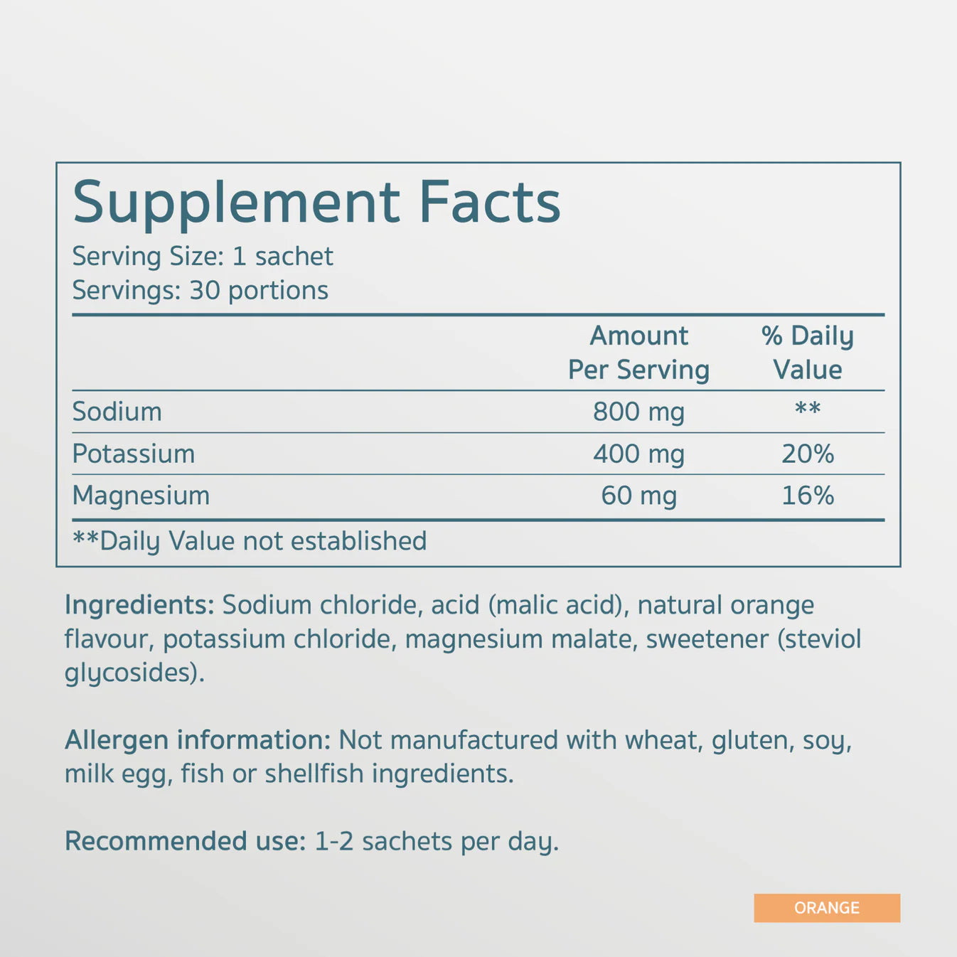 SALTE Norwegian Electrolyte - Orange Electrolyte 30 pack