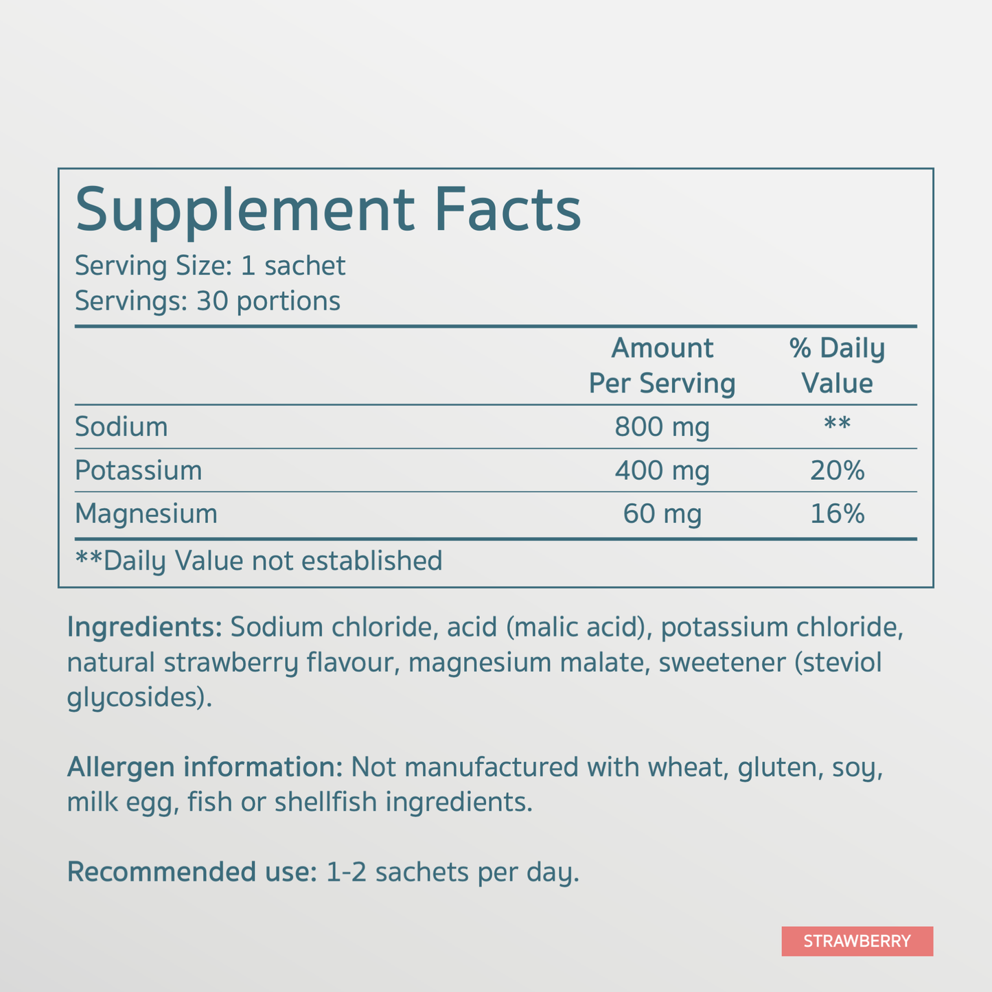 SALTE Norwegian Electrolyte - Strawberry Electrolyte 30 pack