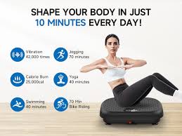 2025 Whole Body Vibration Plate Exercise Machine - Lymphatic Drainage, Weight Loss & Muscle Toning Fitness Platform with Resistance Bands, 450 lbs Capacity